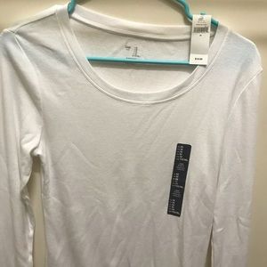 White Long Sleeve Tee